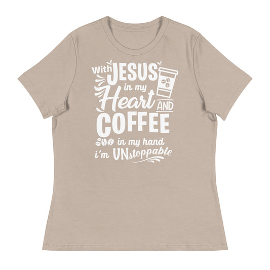 Coffee  (Black design) - Women's Relaxed T-Shirt