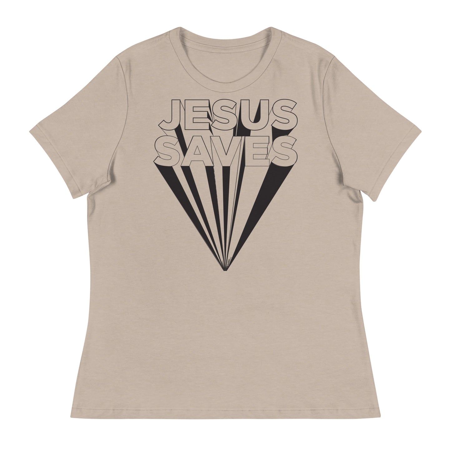 Jesus Saves (Black design) - Women's Relaxed T-Shirt