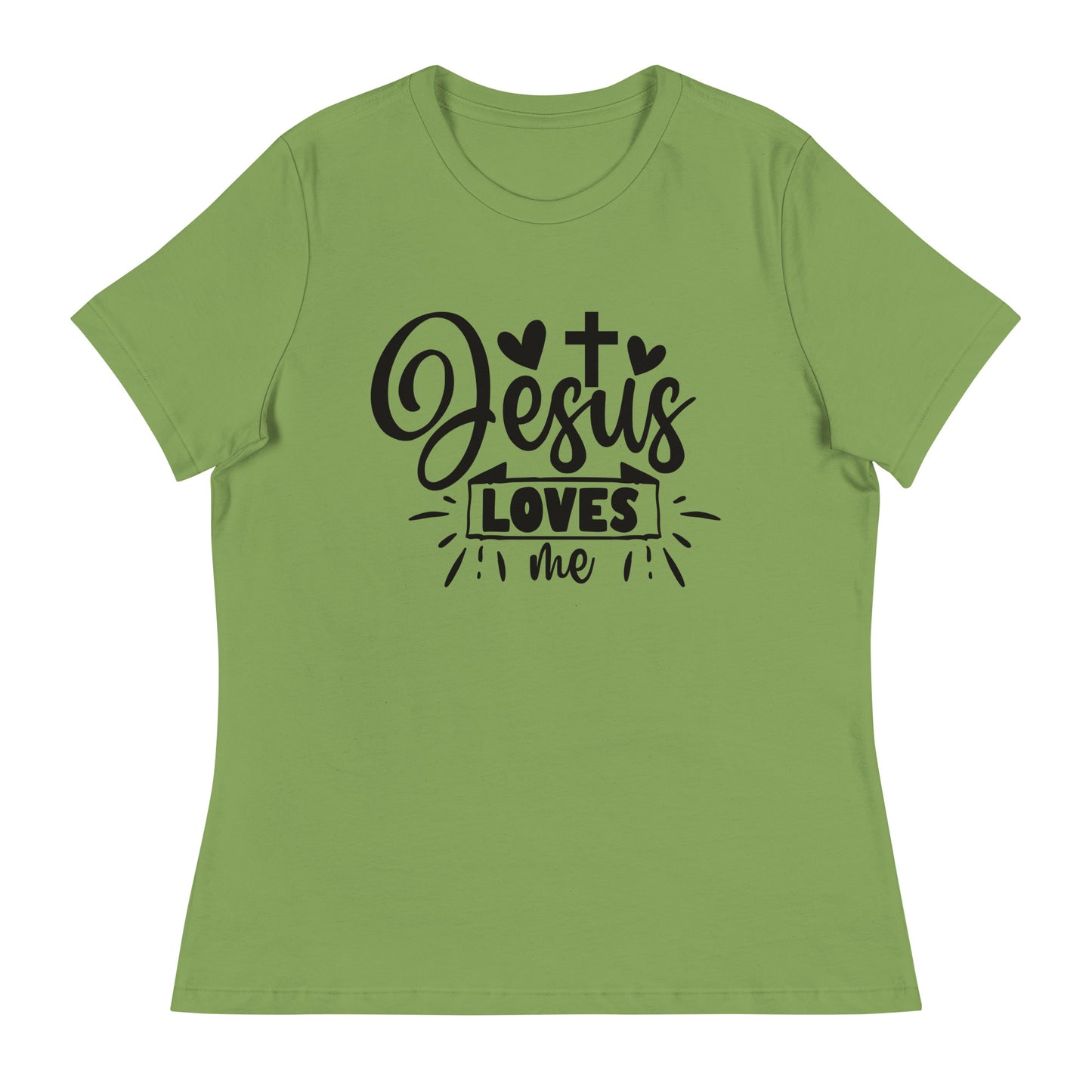 Jesus Loves Me (Black design) - Women's Relaxed T-Shirt