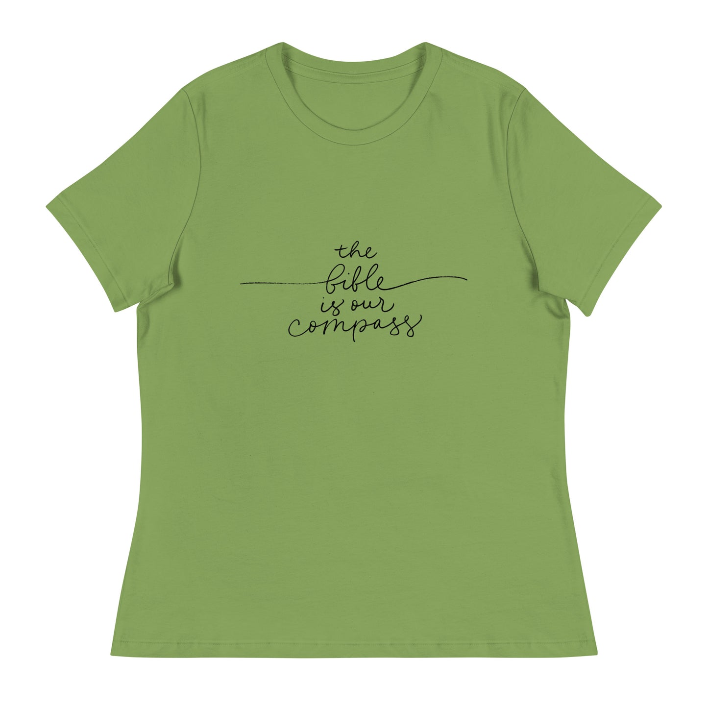 The Bible Is Our Compass (Black design) - Women's Relaxed T-Shirt