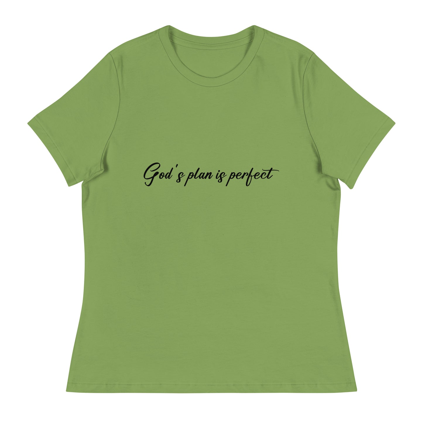 God's Plan Is Perfect (Black design)  - Women's Relaxed T-Shirt