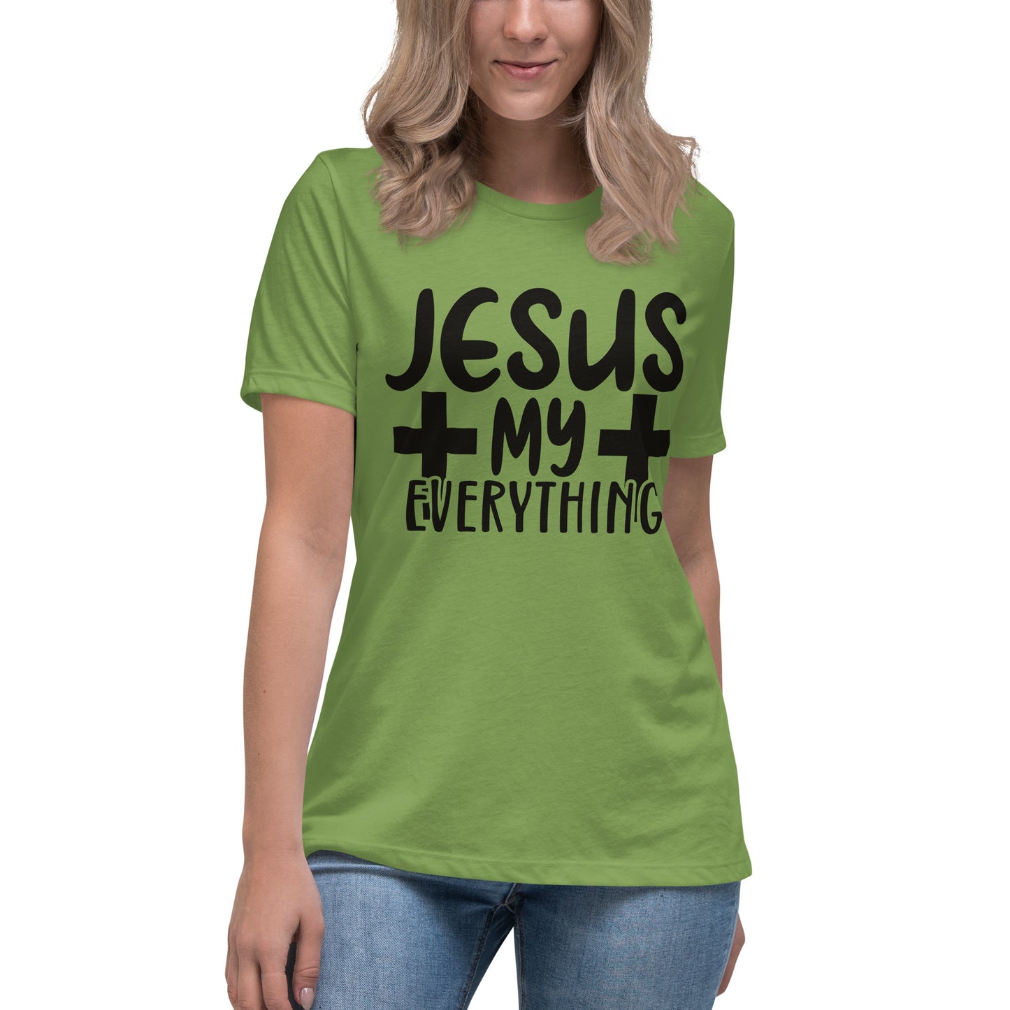 Jesus, My Everything (Black design)  - Women's Relaxed T-Shirt