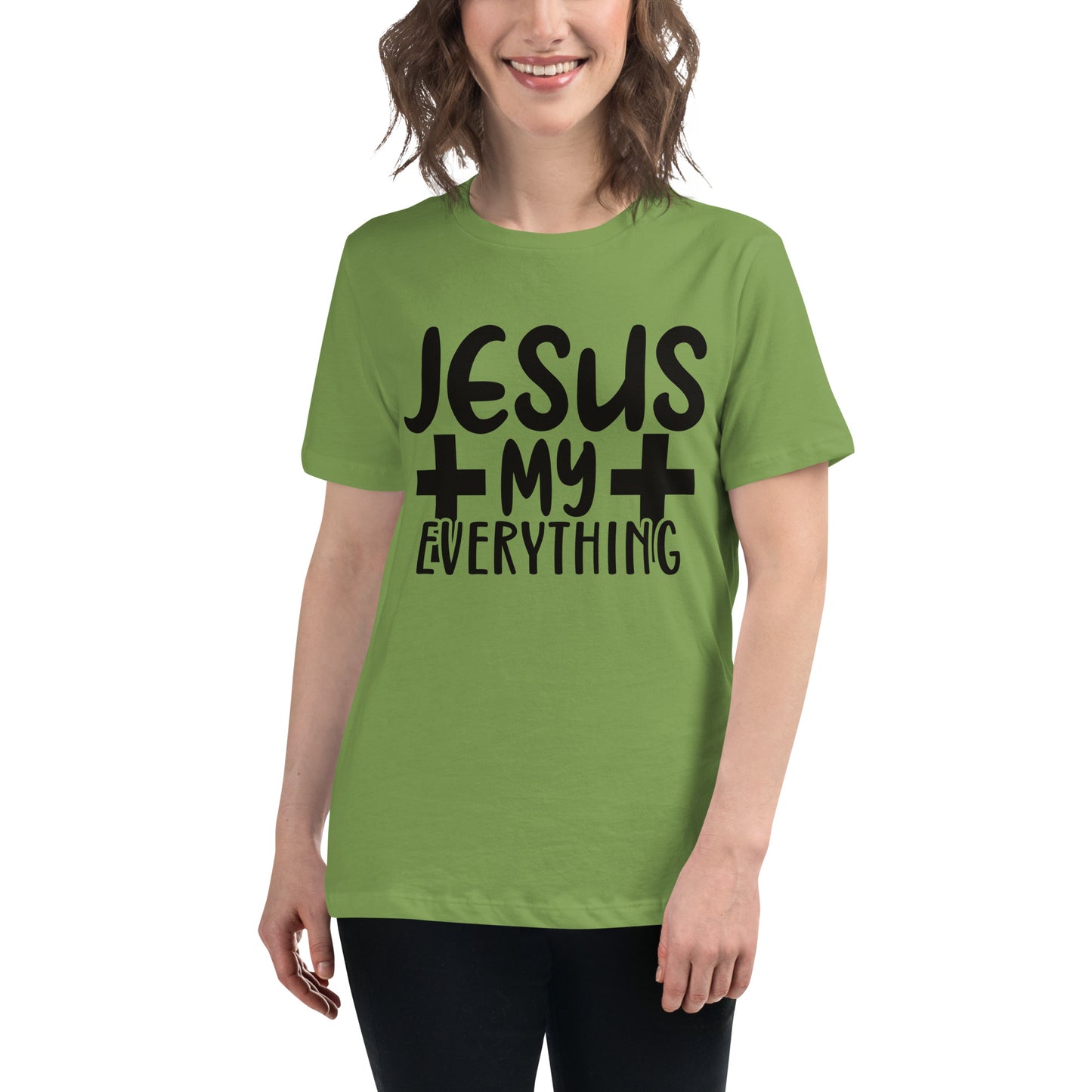 Jesus, My Everything (Black design)  - Women's Relaxed T-Shirt