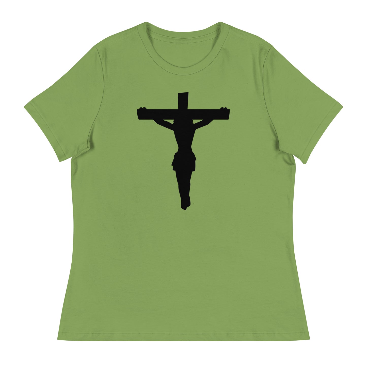 Jesus on the Cross (Black design) - Women's Relaxed T-Shirt