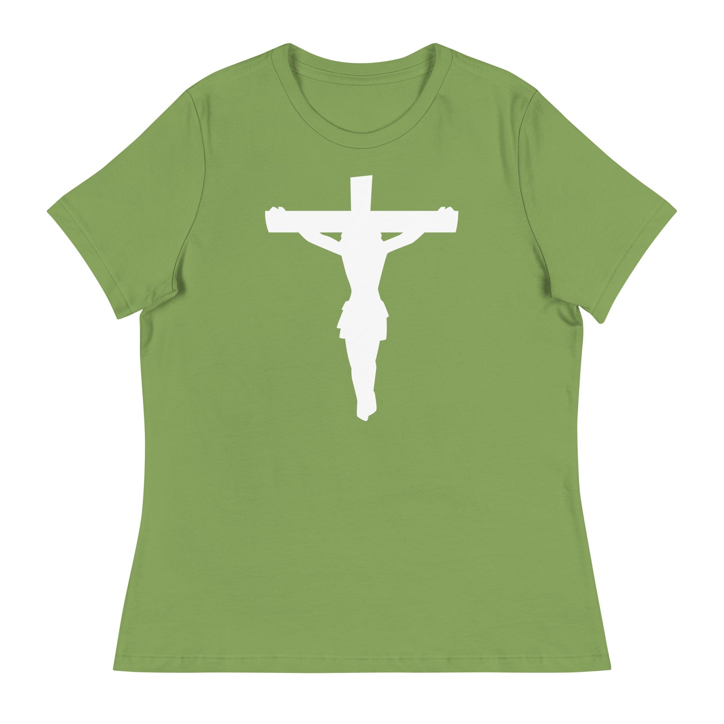 Jesus on the Cross (White design) - Women's Relaxed T-Shirt