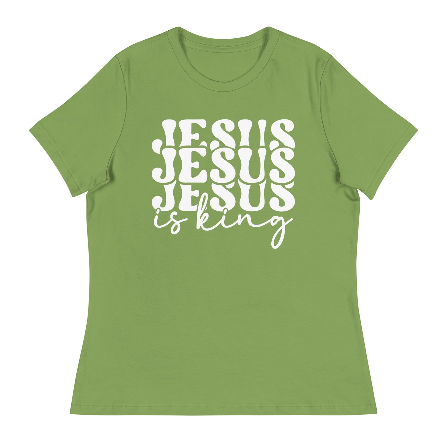 Jesus is King (White design) - Women's Relaxed T-Shirt