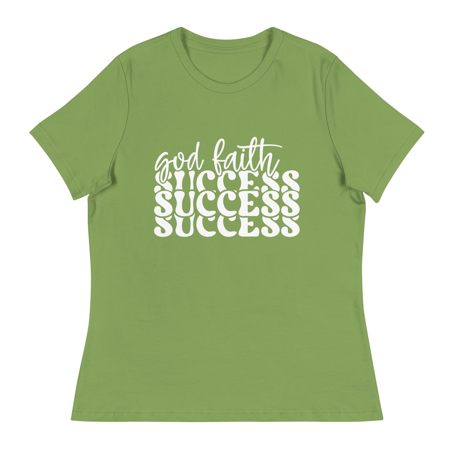 God Faith Success (White design) - Women's Relaxed T-Shirt