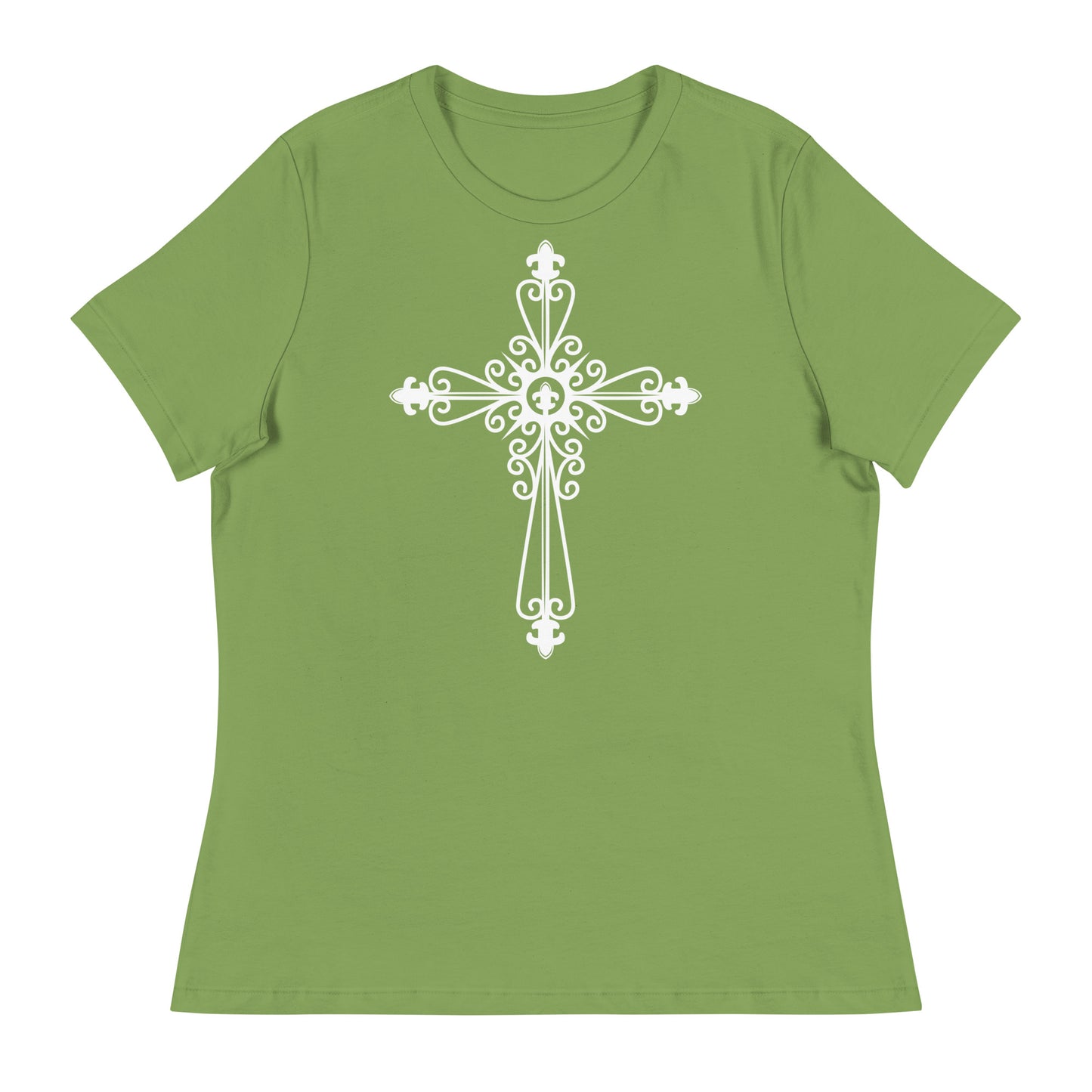 Faithful Cross (White design) - Women's Relaxed T-Shirt