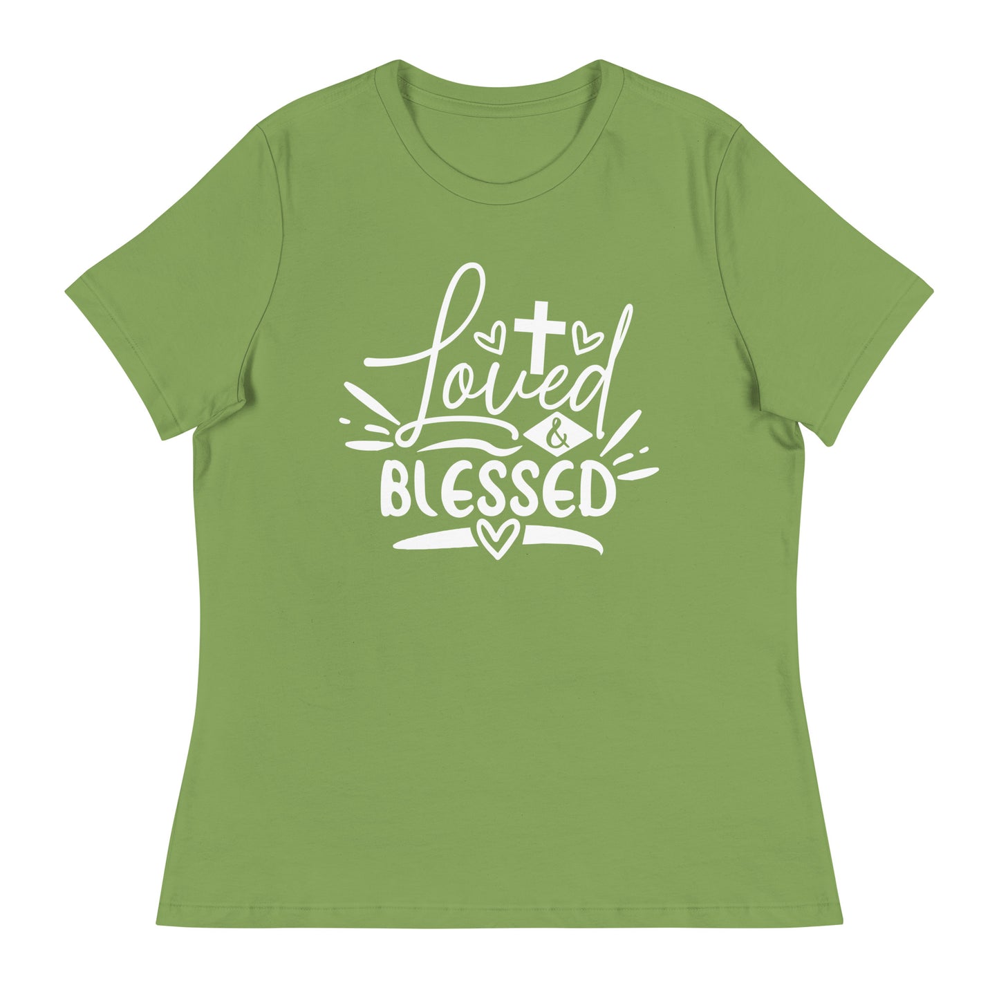 Loved and Blessed (White design) - Women's Relaxed T-Shirt