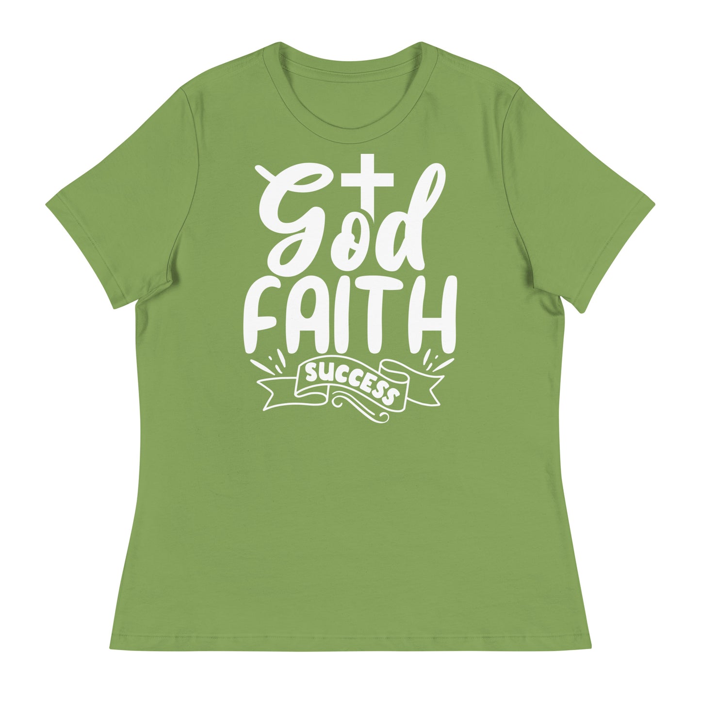 God, Faith, Success (White design) - Women's Relaxed T-Shirt