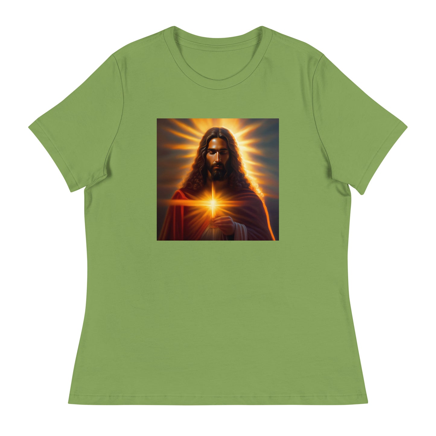 Full-color image of Jesus -  Women's Relaxed T-Shirt