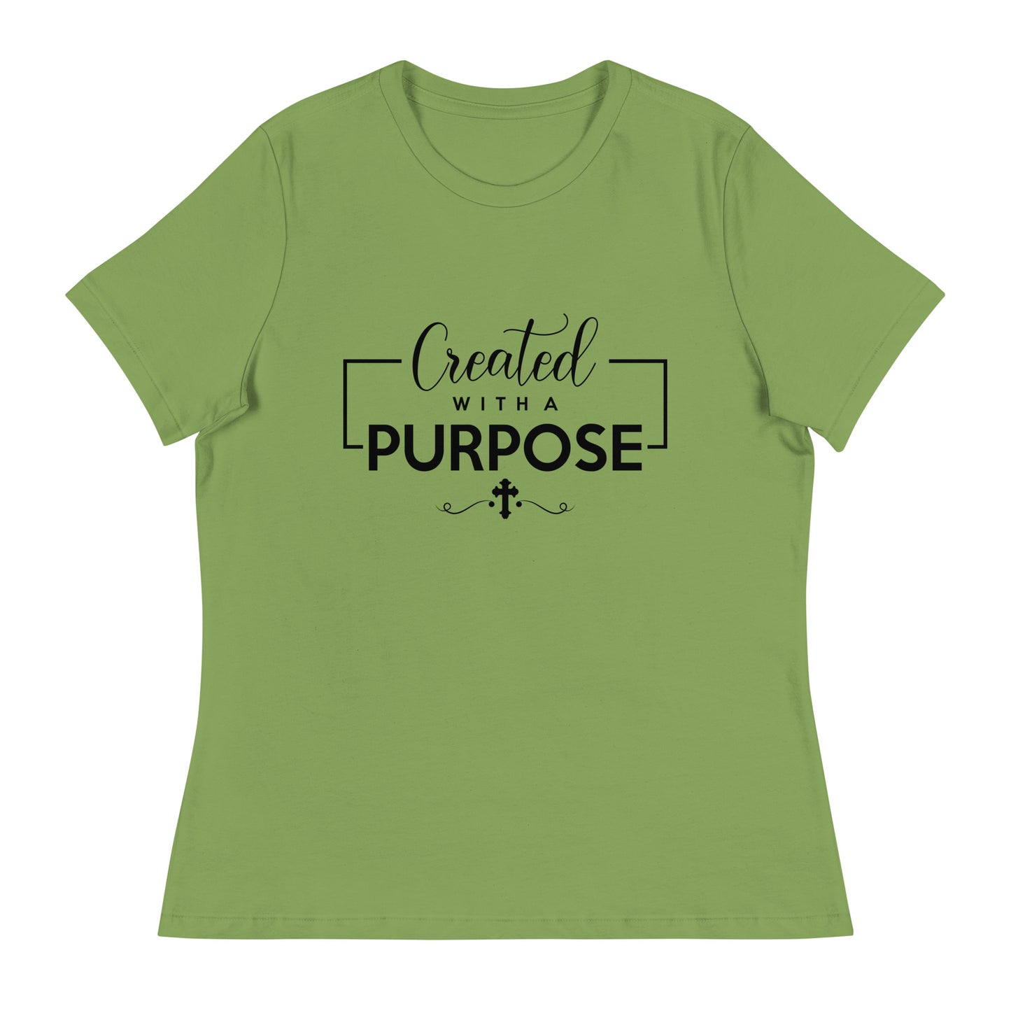 Created with a Purpose (Black design) - Women's Relaxed T-Shirt