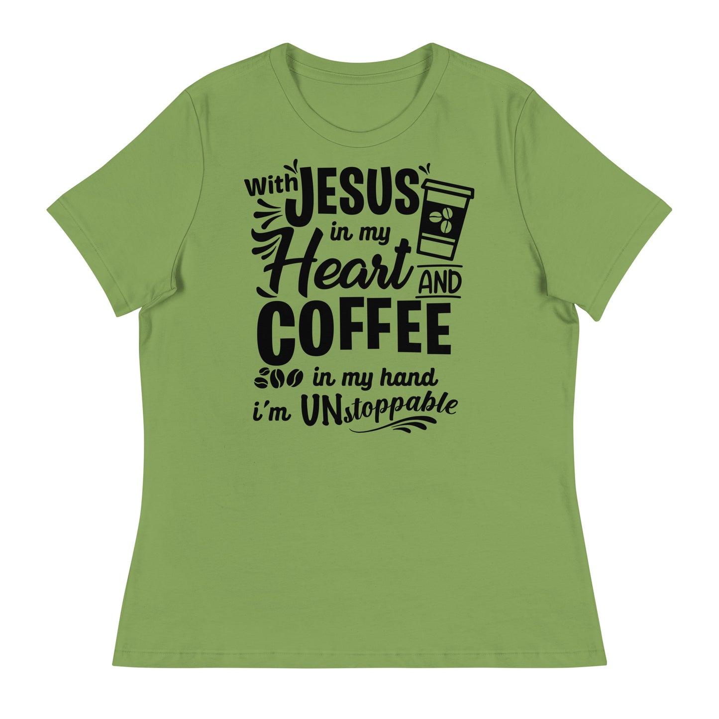 Coffee (Black design) - Women's Relaxed T-Shirt