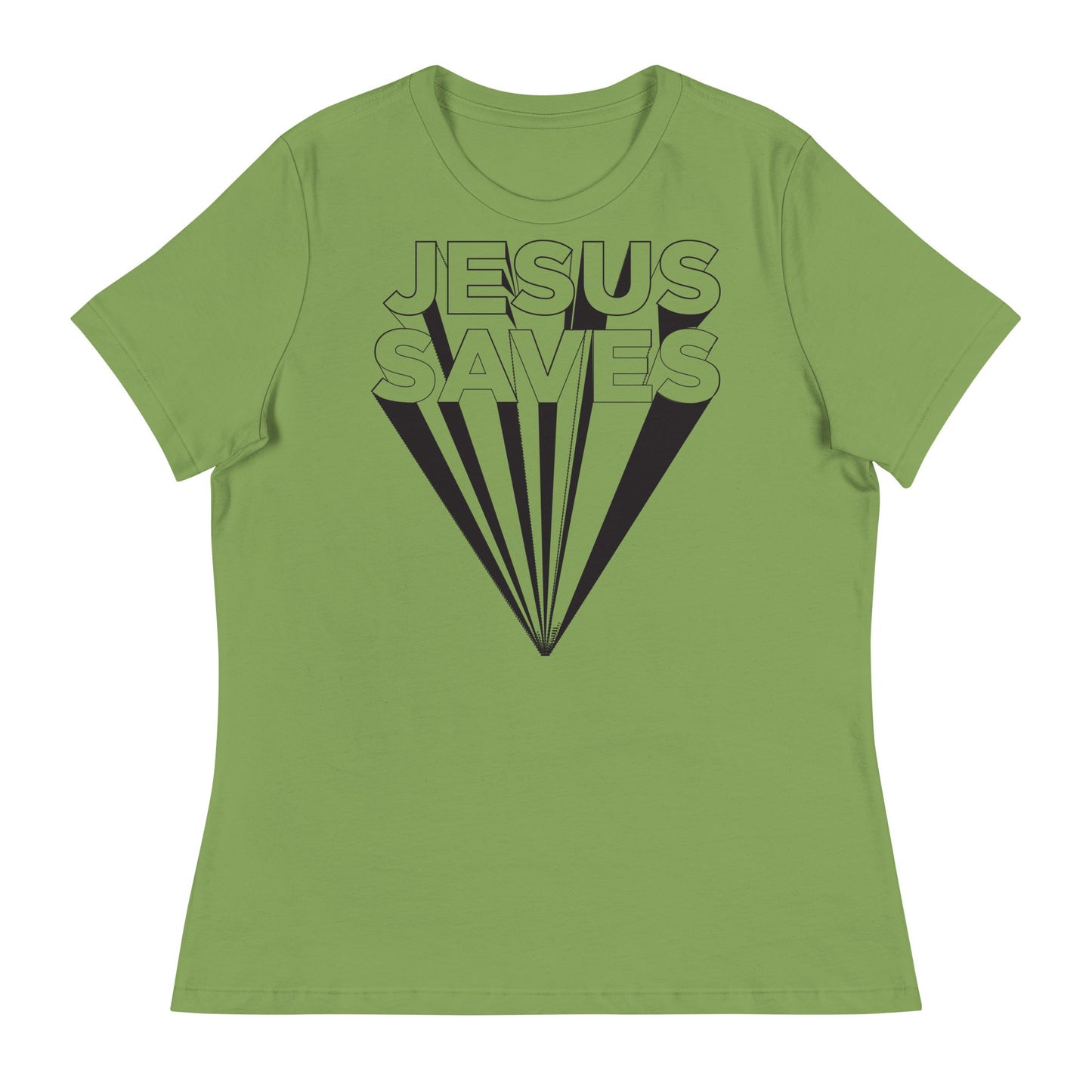 Jesus Saves (Black design) - Women's Relaxed T-Shirt