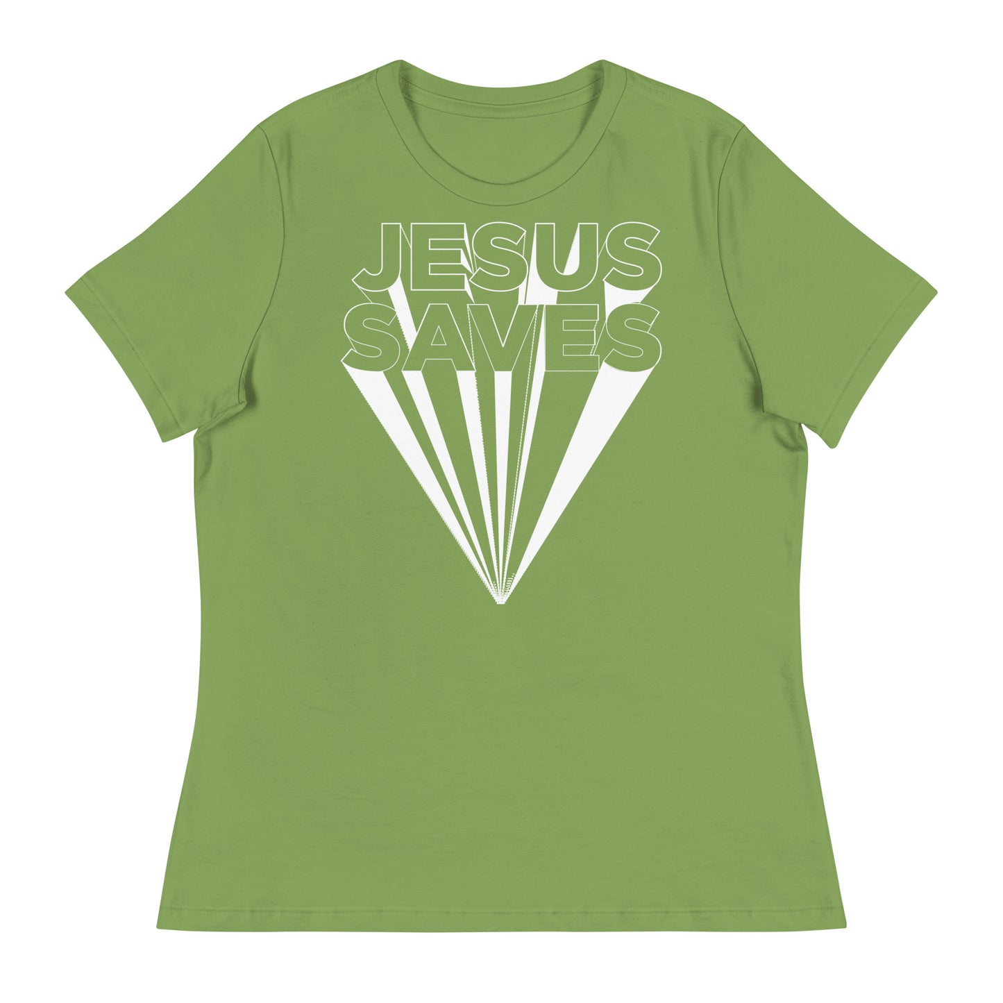 Jesus Saves  (Black design) - Women's Relaxed T-Shirt