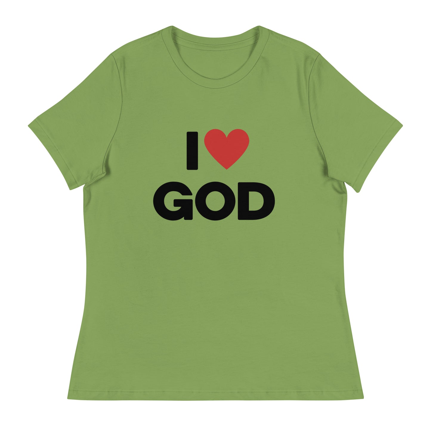 I love God (Black design) -  Women's Relaxed T-Shirt