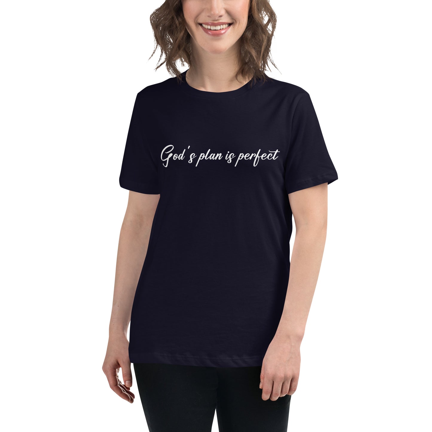 God's Plan Is Perfect (White design) - Women's Relaxed T-Shirt