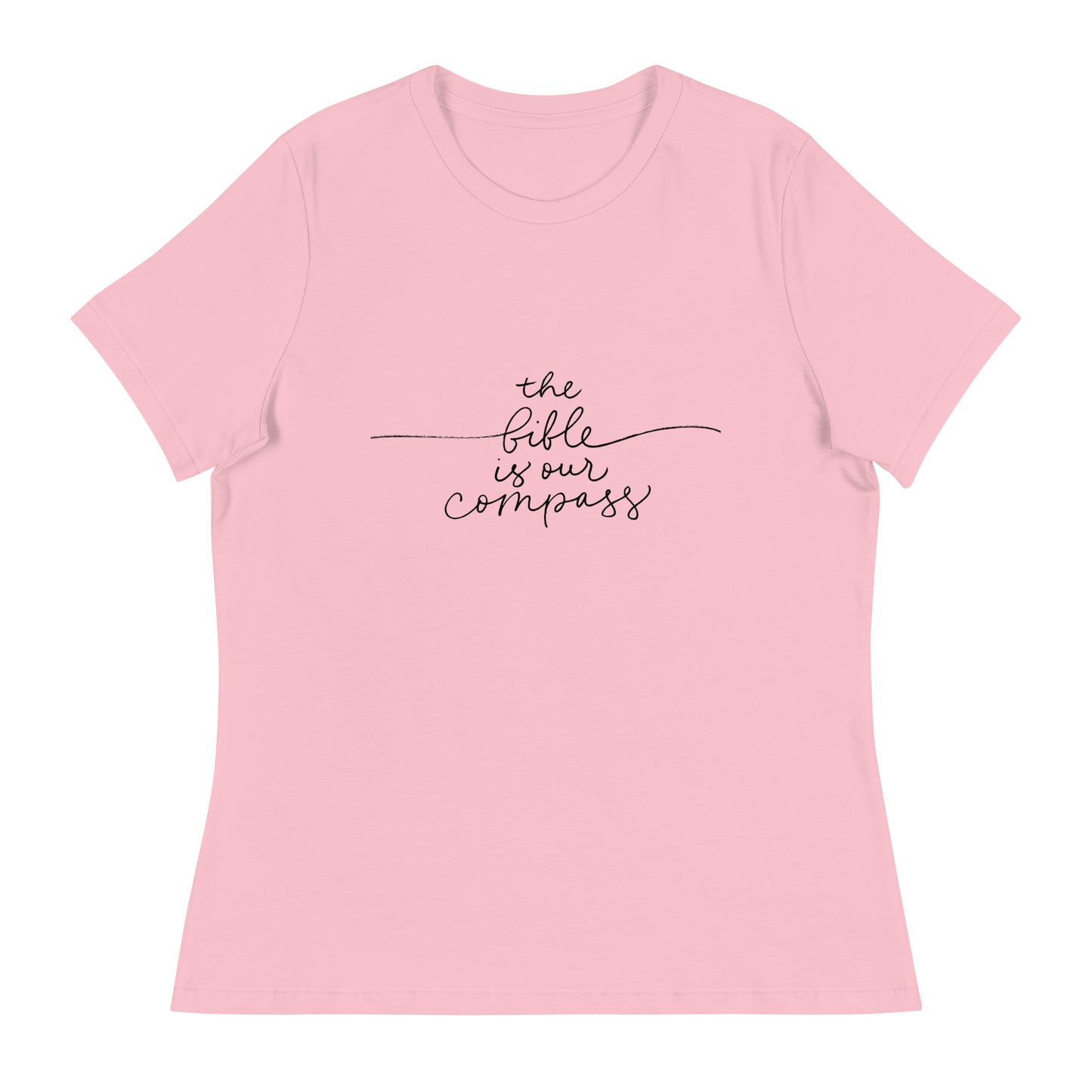 The Bible Is Our Compass (Black design) - Women's Relaxed T-Shirt