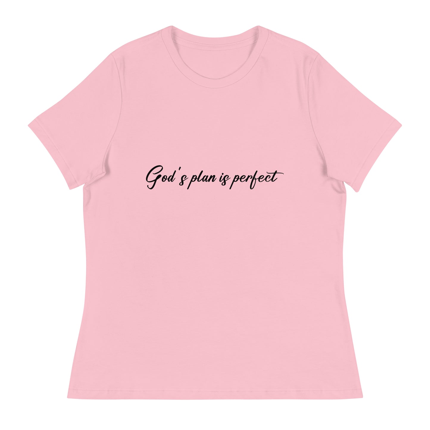 God's Plan Is Perfect (Black design)  - Women's Relaxed T-Shirt