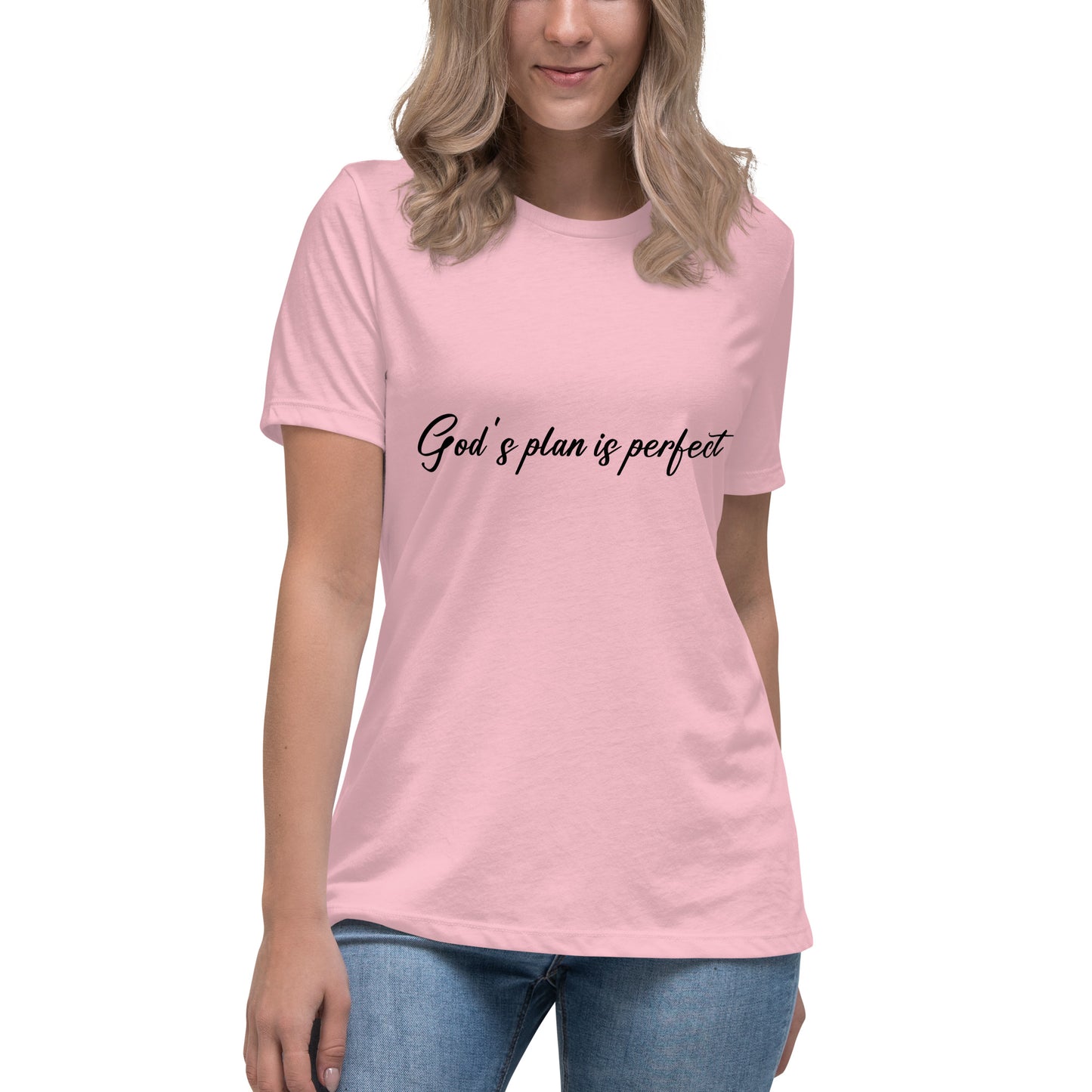 God's Plan Is Perfect (Black design)  - Women's Relaxed T-Shirt