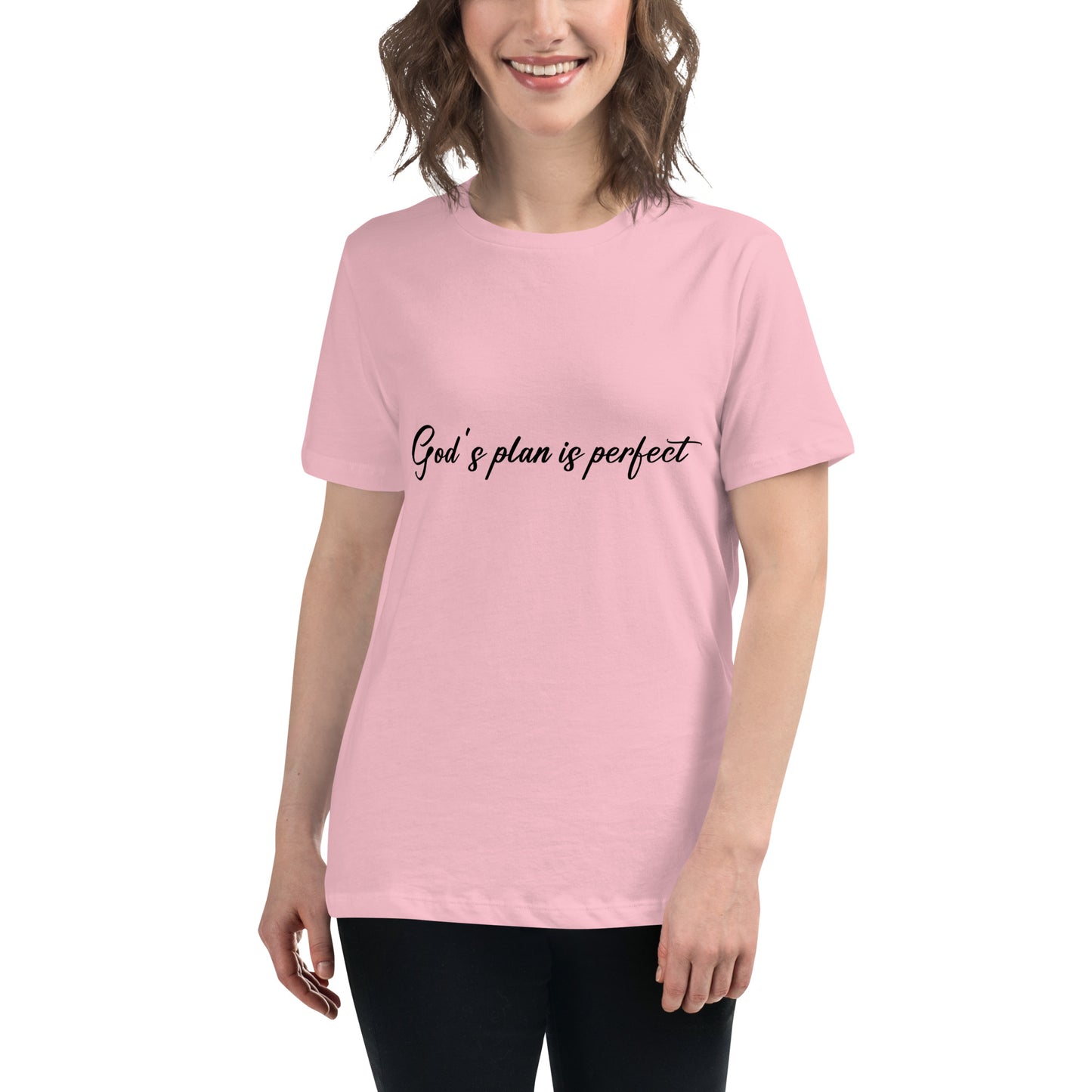 God's Plan Is Perfect (Black design)  - Women's Relaxed T-Shirt