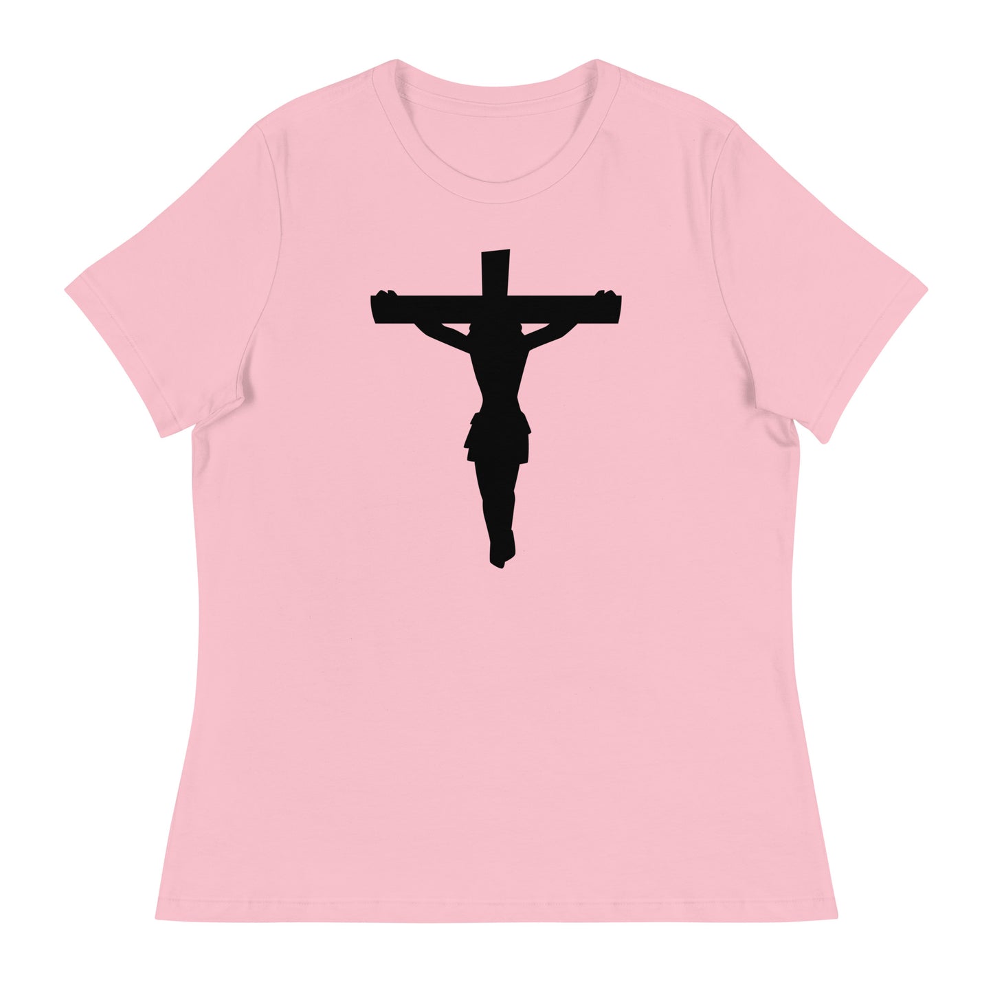 Jesus on the Cross (Black design) - Women's Relaxed T-Shirt