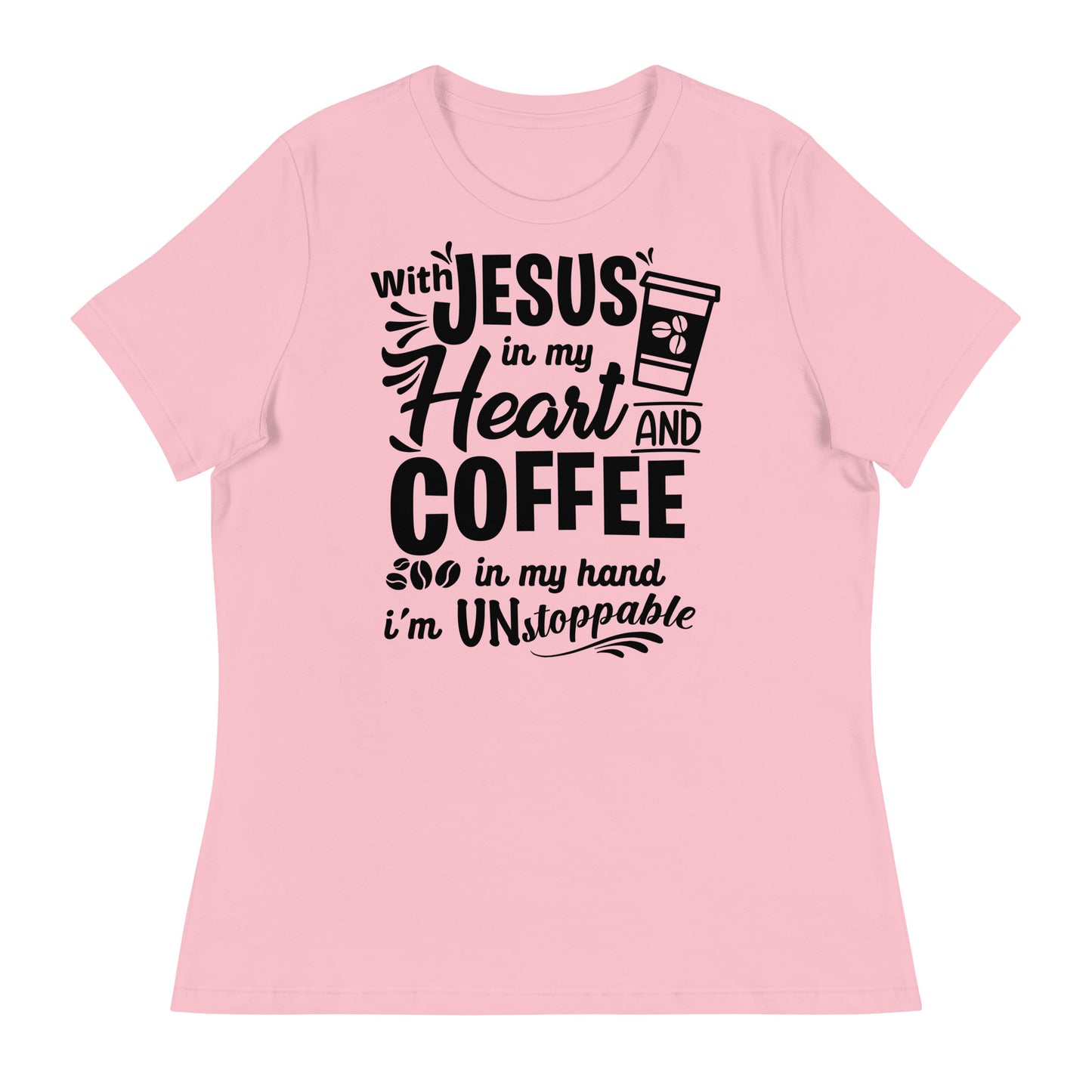 Coffee (Black design) - Women's Relaxed T-Shirt