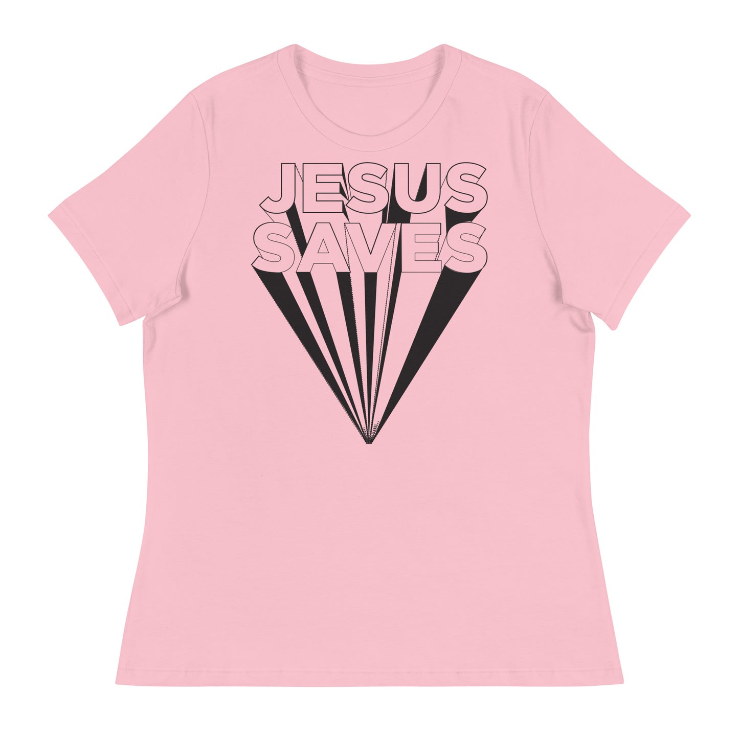 Jesus Saves (Black design) - Women's Relaxed T-Shirt