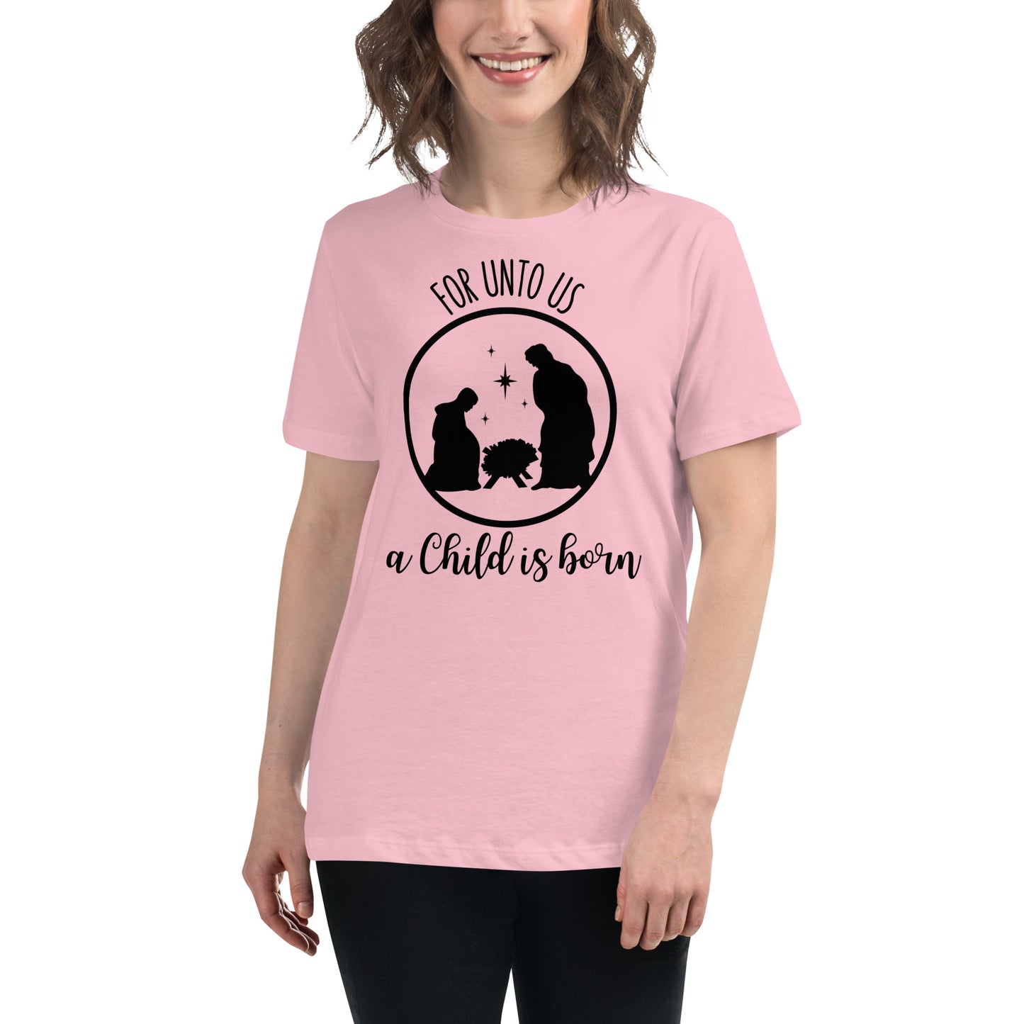 For unto us a child is born - Women's Relaxed Christmas T-Shirt