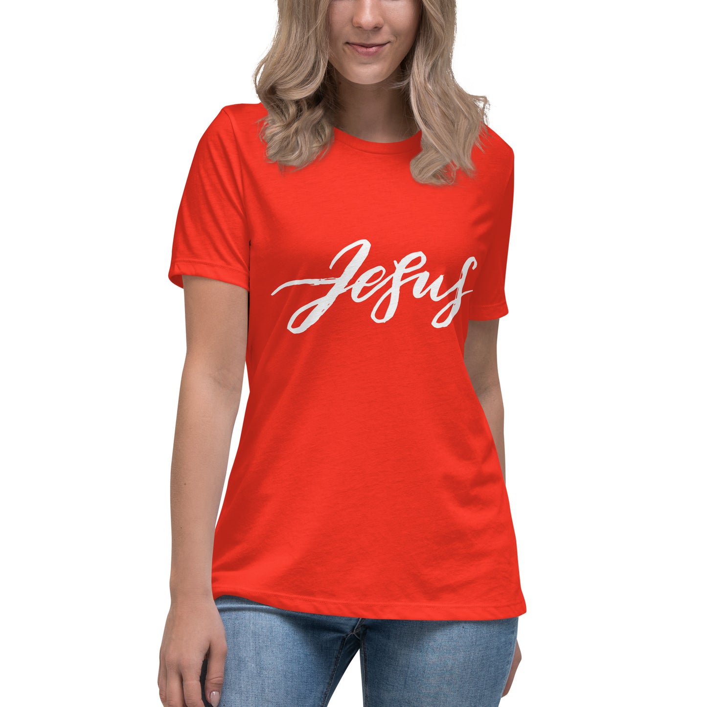 Jesus (White design) - Women's Relaxed T-Shirt