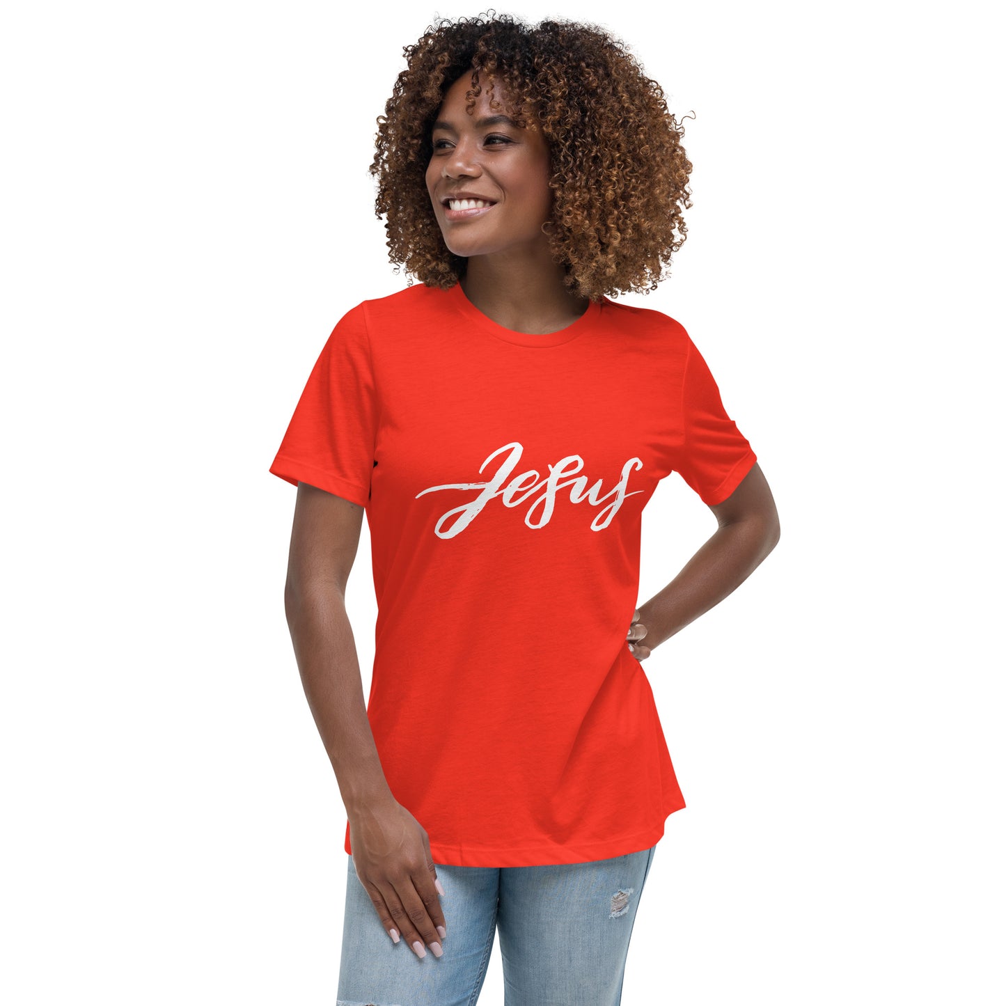 Jesus (White design) - Women's Relaxed T-Shirt