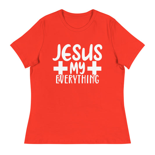 Jesus, My Everything  (White design) - Women's Relaxed T-Shirt