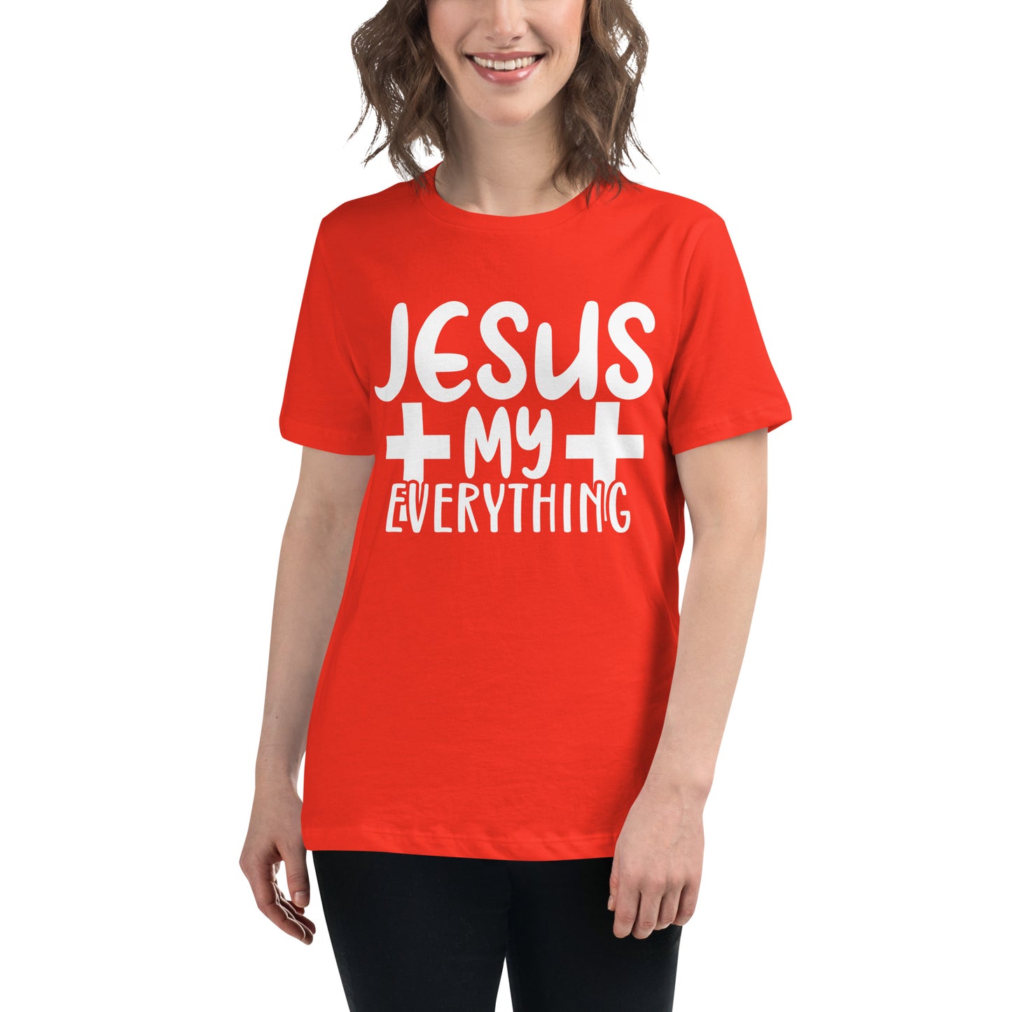 Jesus, My Everything  (White design) - Women's Relaxed T-Shirt