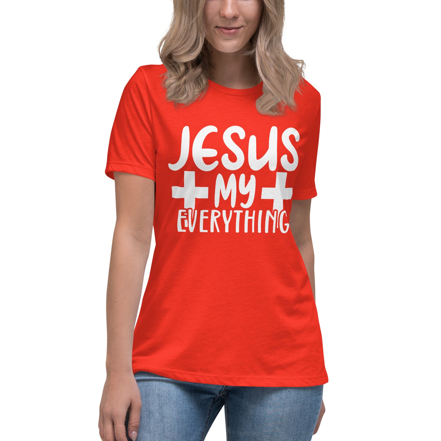 Jesus, My Everything  (White design) - Women's Relaxed T-Shirt