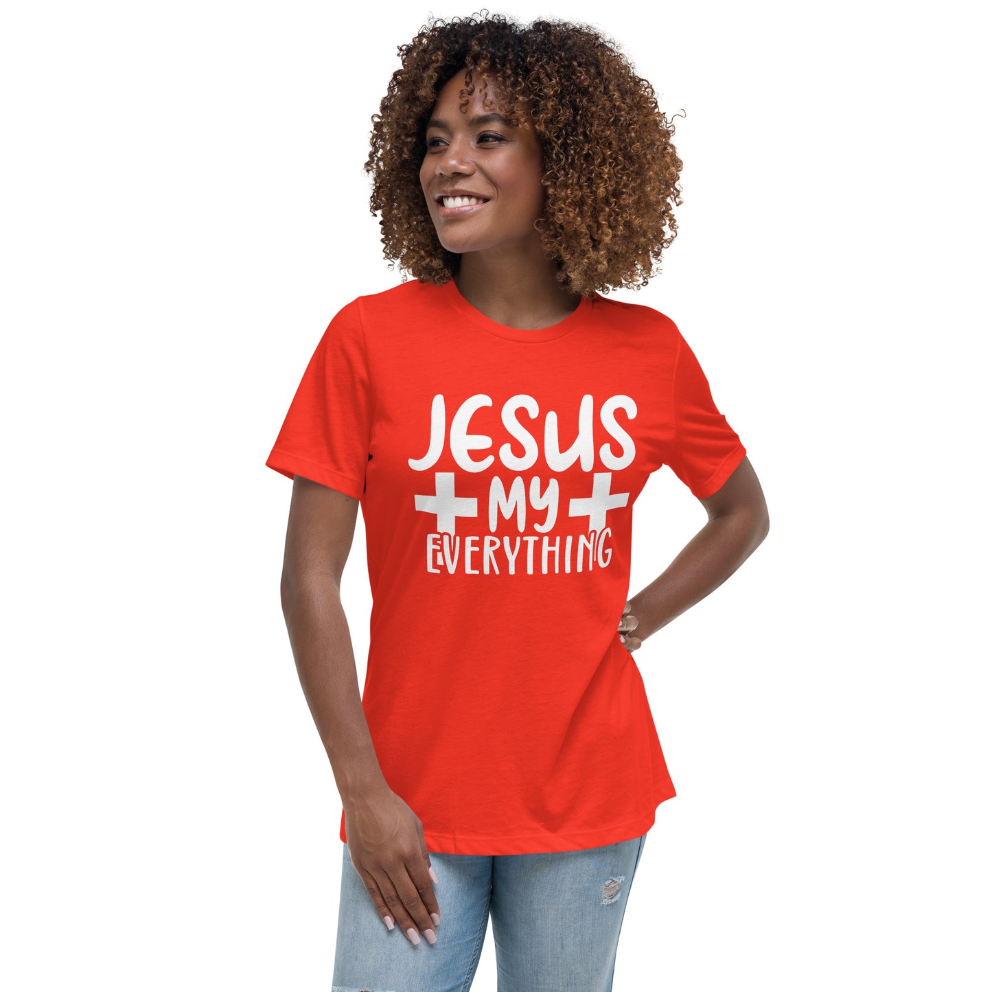 Jesus, My Everything  (White design) - Women's Relaxed T-Shirt