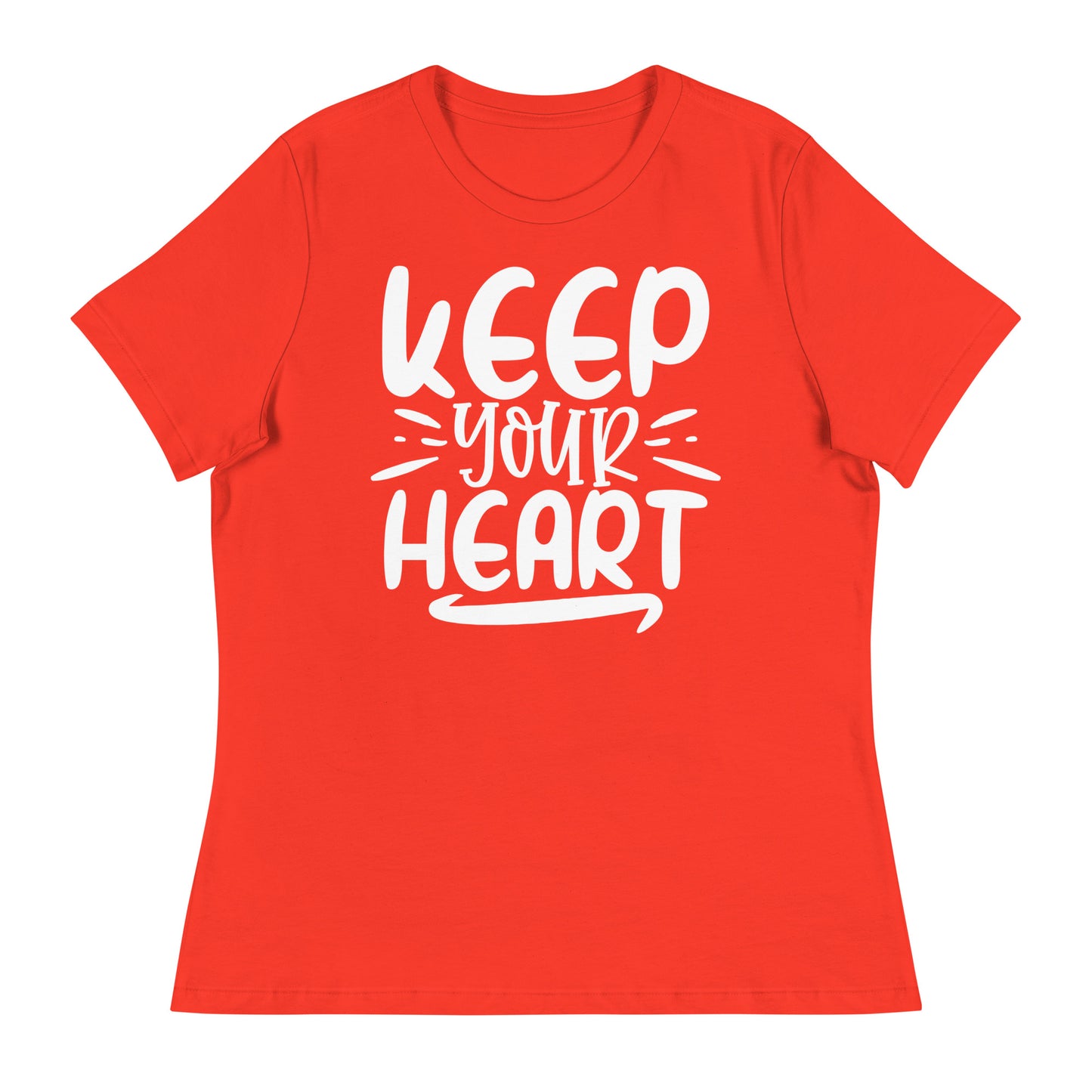 Keep Your Heart (White design) - Women's Relaxed T-Shirt