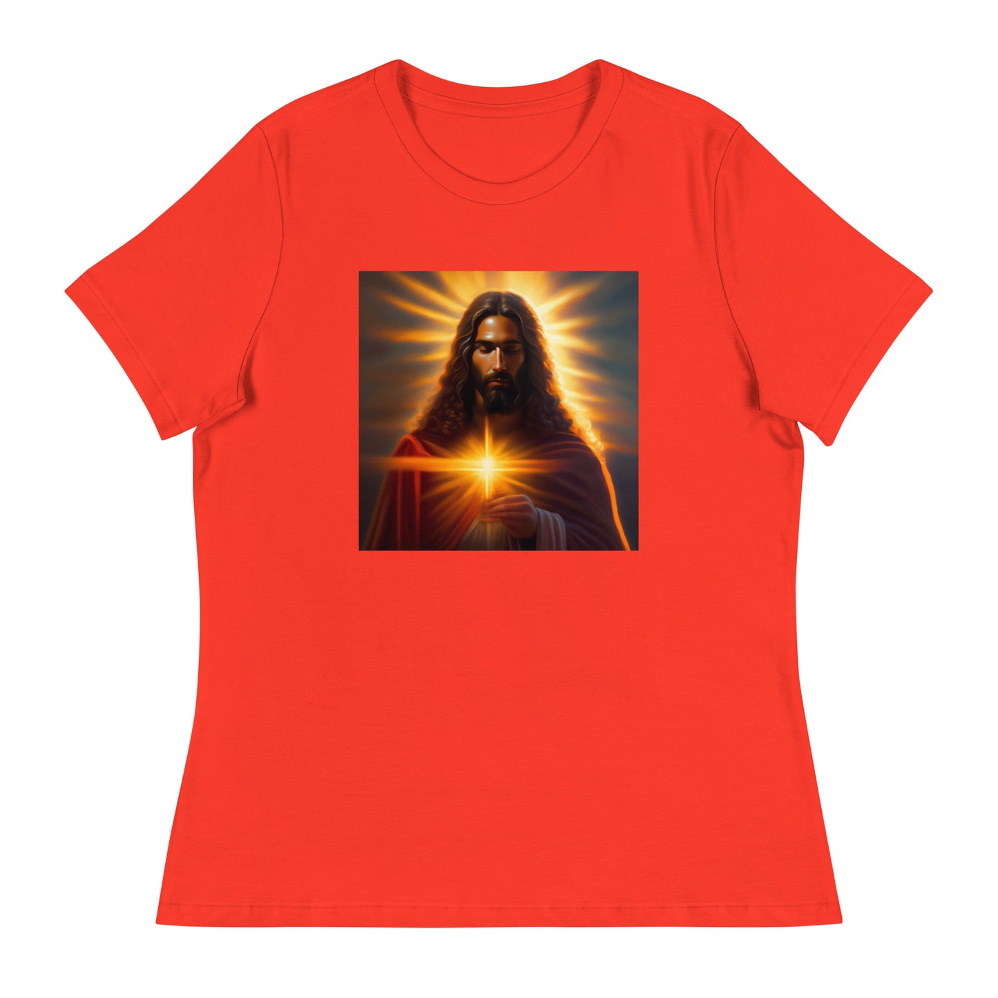 Full-color image of Jesus -  Women's Relaxed T-Shirt