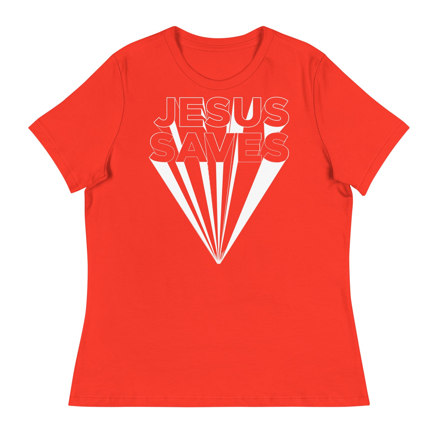 Jesus Saves  (Black design) - Women's Relaxed T-Shirt