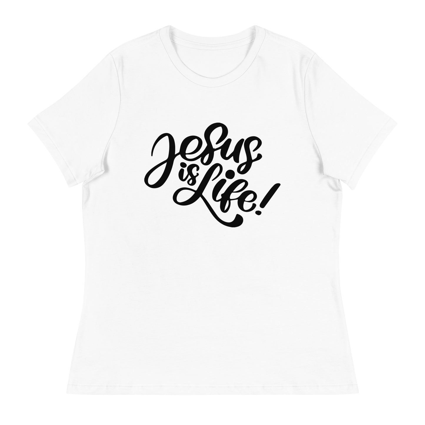 Jesus Is Life (Black design)  - Women's Relaxed T-Shirt