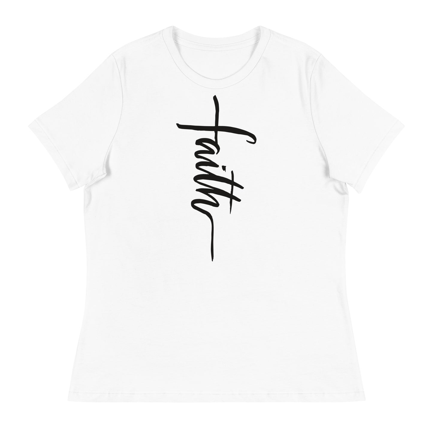 Faith (Black design) - Women's Relaxed T-Shirt