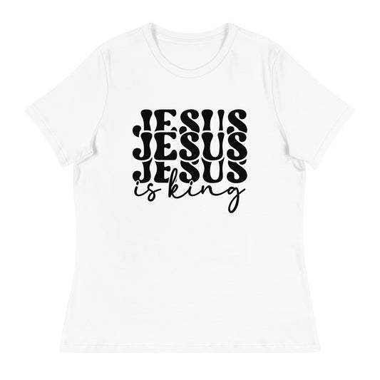 Jesus Is a King (Black design) - Women's Relaxed T-Shirt