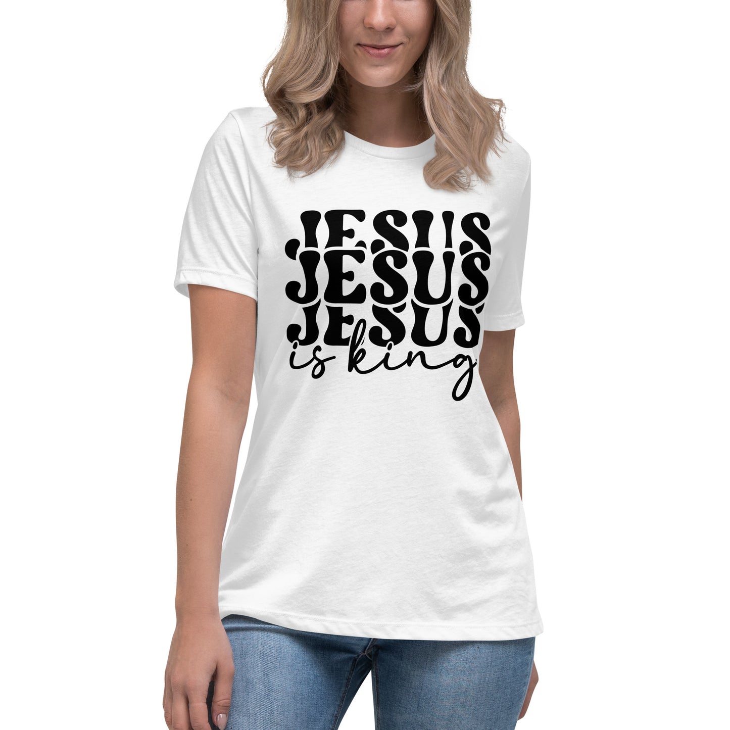 Jesus Is a King (Black design) - Women's Relaxed T-Shirt