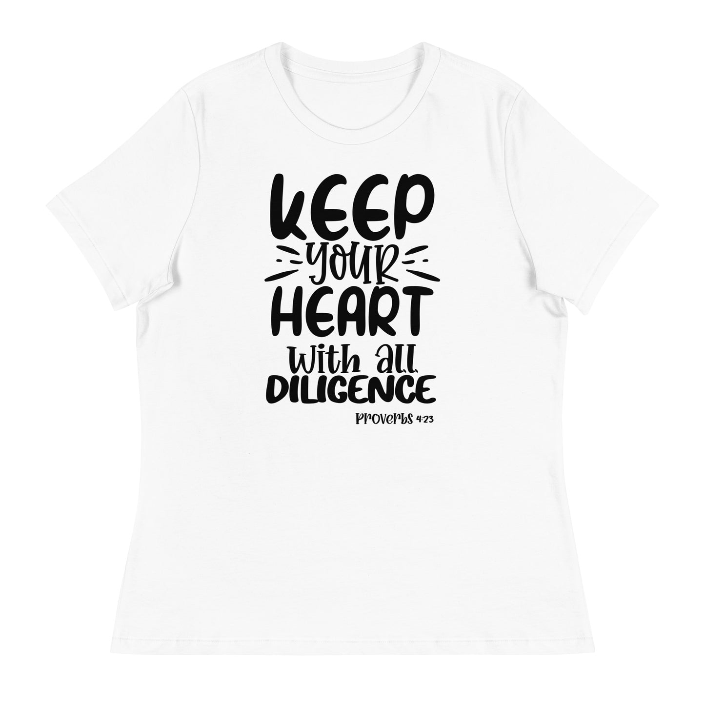 Keep your heart (Black design) - Women's Relaxed T-Shirt