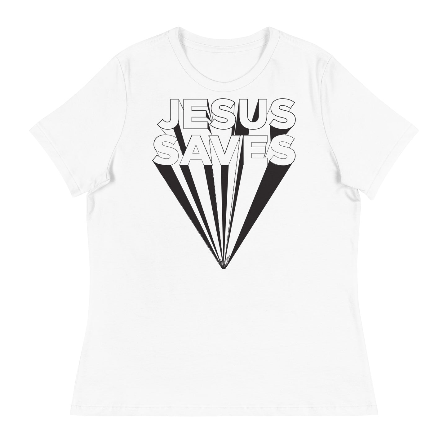 Jesus Saves (Black design) - Women's Relaxed T-Shirt