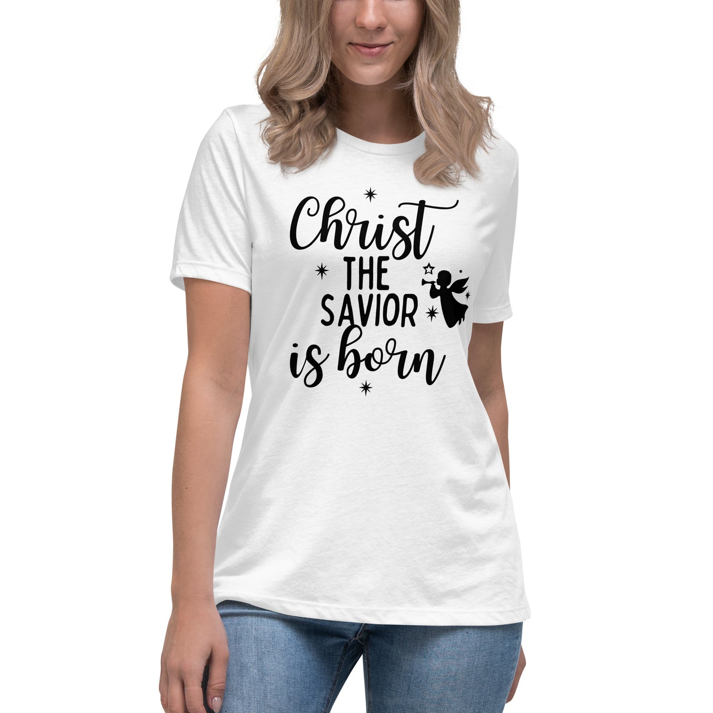 Christ the Savior is Born - Women's Relaxed Christmas T-Shirt