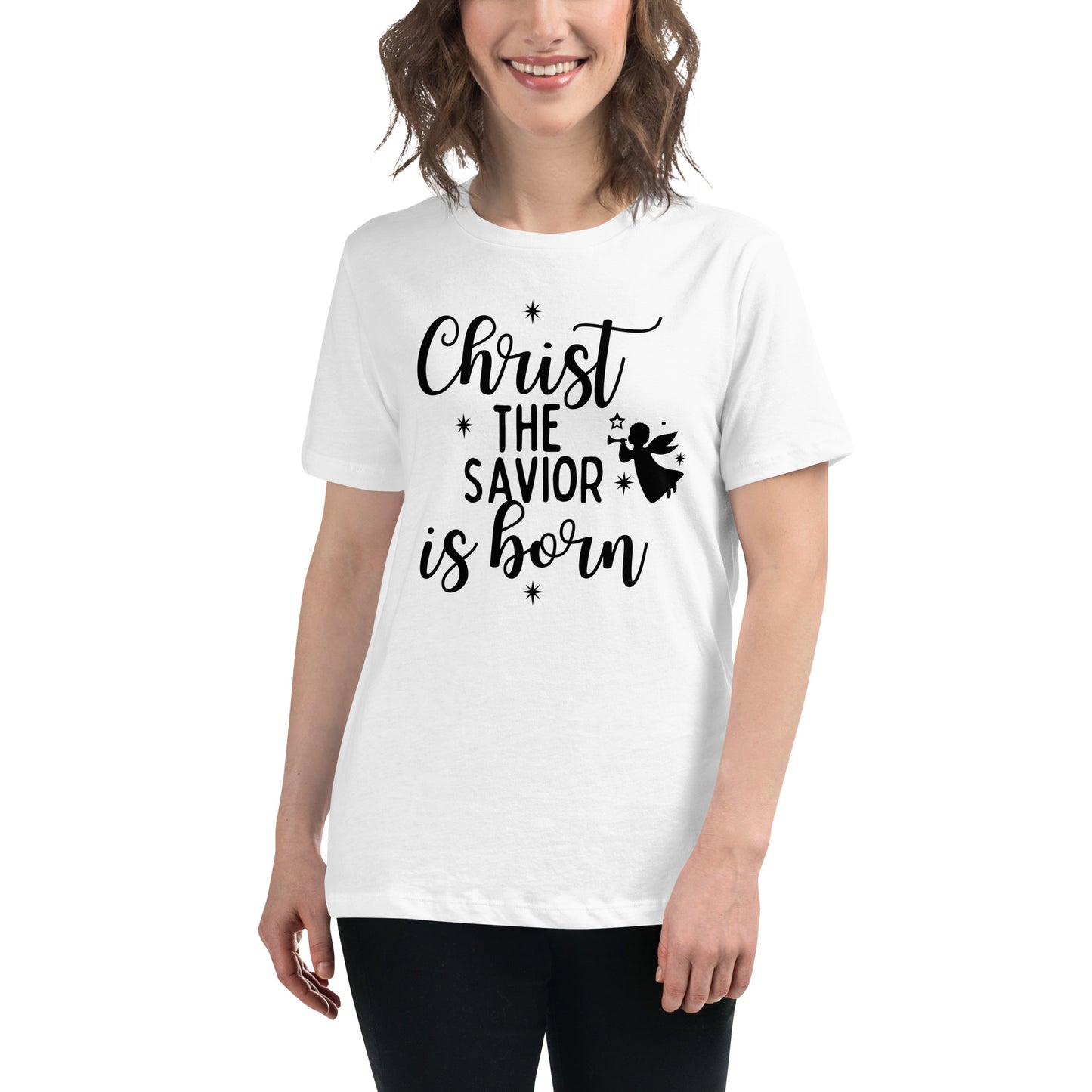 Christ the Savior is Born - Women's Relaxed Christmas T-Shirt