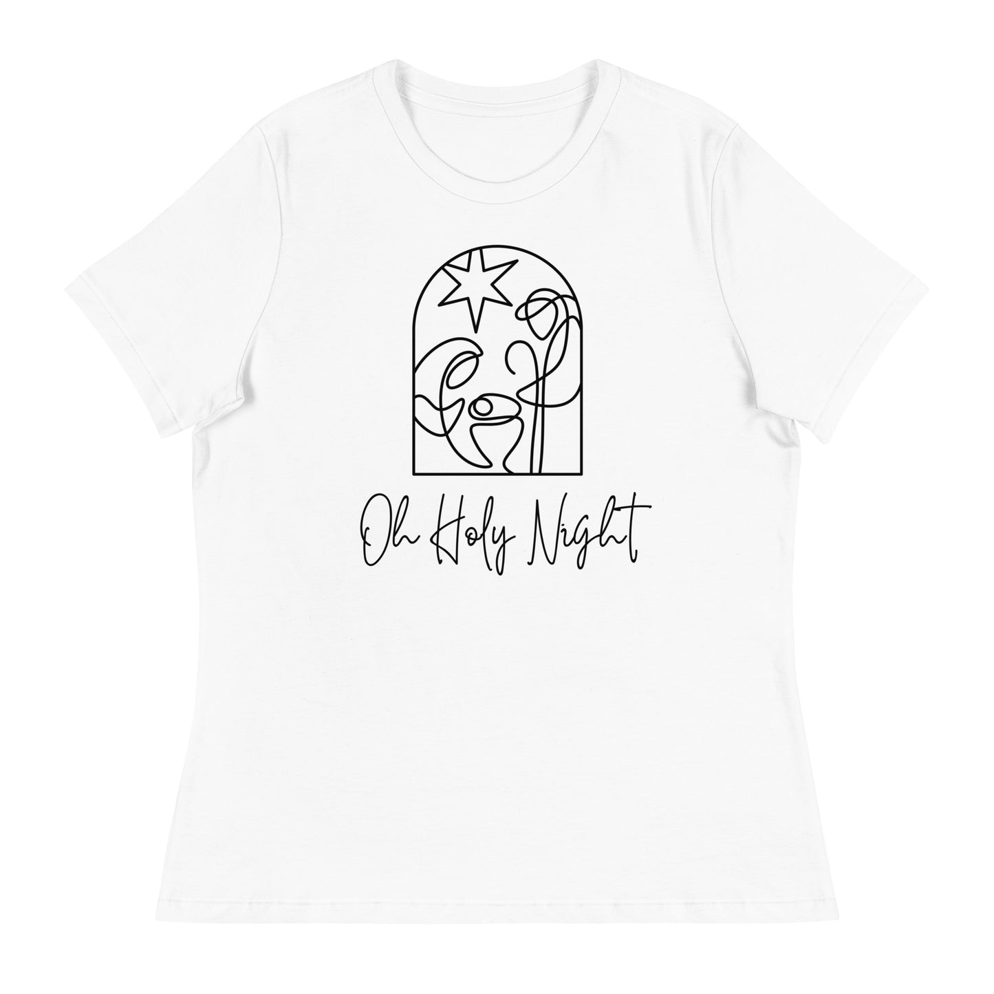 Oh Holy Nigth - Women's Relaxed Christmas T-Shirt