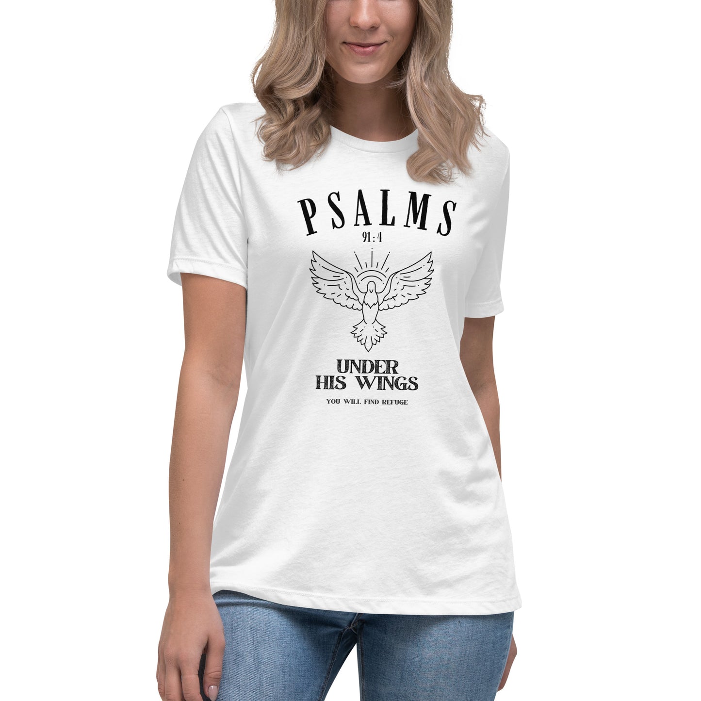 Psalm 91:4 - Women's Relaxed T-Shirt