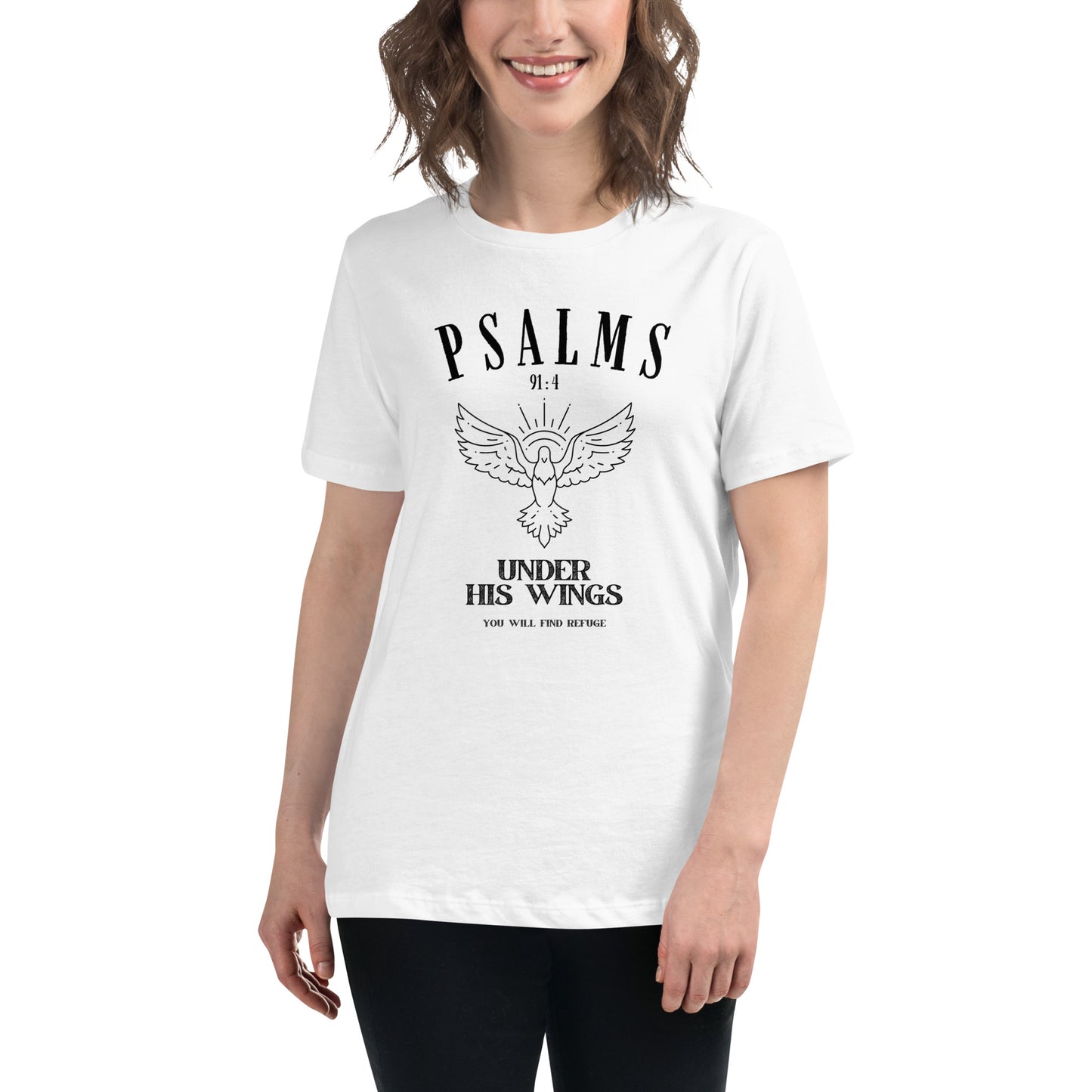 Psalm 91:4 - Women's Relaxed T-Shirt